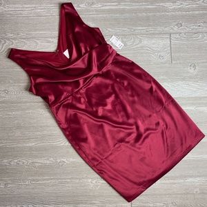 💙 NWT Dress Barn Satin Wine Red Dress 14W